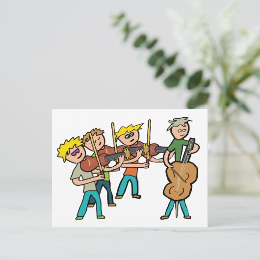 Streichquartett Postkarte (Stehend Vorderseite)