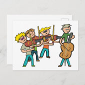 Streichquartett Postkarte (Vorne/Hinten)