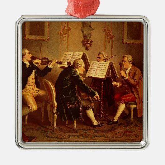 Streichquartett Silbernes Ornament (Vorne)