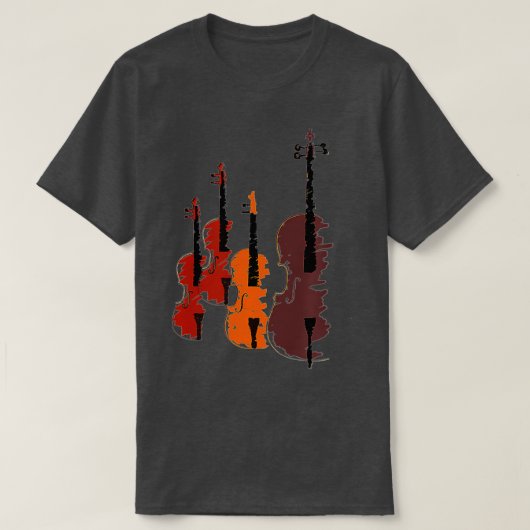 Streichquartett wo Violins Viola und Cello T-Shirt (Design vorne)