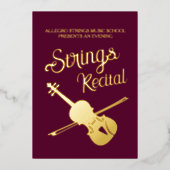 Streichsängerin der klassischen Geigenschule Folieneinladung (Vorderseite)