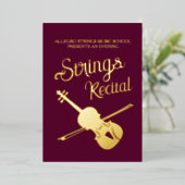 Streichsängerin der klassischen Geigenschule Folieneinladung (Stehend vorne)