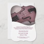 Streichsängerin für die klassische Musik Einladung (Rückseite)