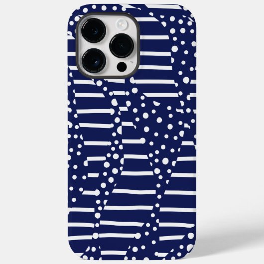 Streifen 2 - Blau und Weiß Case-Mate iPhone Hülle (Rückseite)