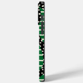 Streifen 2 - Grün, Creme und Schwarz Case-Mate iPhone Hülle (Rückseite / Links)