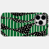 Streifen 2 - Grün, Creme und Schwarz Case-Mate iPhone Hülle (Rückseite (Horizontal))
