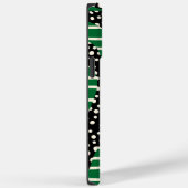 Streifen 2 - Grün, Creme und Schwarz Case-Mate iPhone Hülle (Rückseite / Rechts)