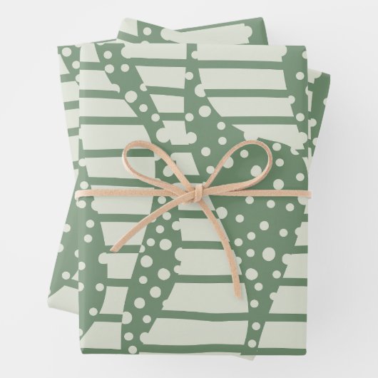 Streifen 2 - Grün Geschenkpapier Set (Beispiel)