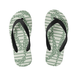 Streifen 2 - Grün Kinderbadesandalen