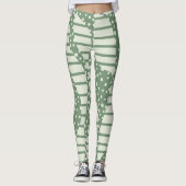 Streifen 2 - Grün Leggings (Vorderseite)