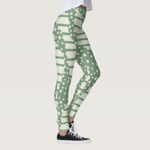 Streifen 2 - Grün Leggings
