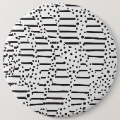 Streifen 2 in Schwarz und Weiß Button (Vorderseite)