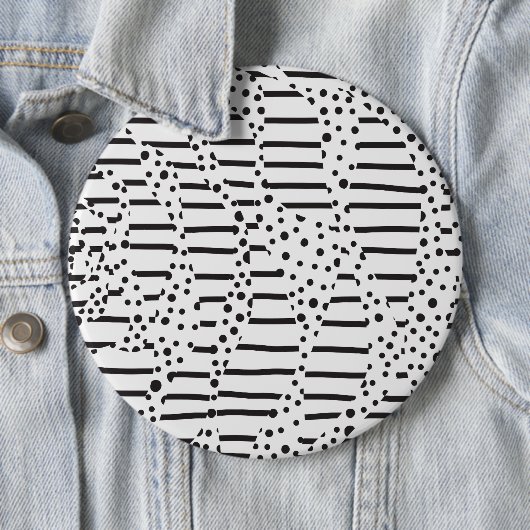 Streifen 2 in Schwarz und Weiß Button (Beispiel)