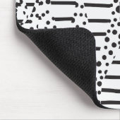 Streifen 2 in Schwarz und Weiß Mousepad (Ecke)