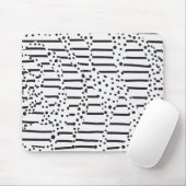 Streifen 2 in Schwarz und Weiß Mousepad (Mit Mouse)