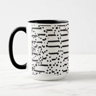 Streifen 2 in Schwarz und Weiß Tasse