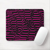 Streifen 2 - Magenta und Schwarz Mousepad (Mit Mouse)