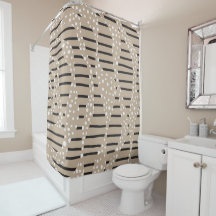 Streifen 2 - Taupe, Schwarz und Weiß