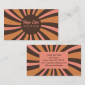 Streifen 70er Swirl Retro Colors Visitenkarte (Vorne/Hinten)