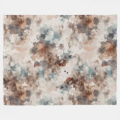 Streifen abstrakt Blau Creme Braun   Fleecedecke (Vorderseite (Horizontal))