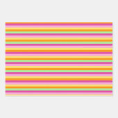 Streifen Abstrakt farbenfroh florales Geschenk Geschenkpapier Set (Vorderseite 2)