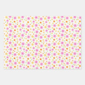 Streifen Abstrakt farbenfroh florales Geschenk Geschenkpapier Set (Vorderseite)