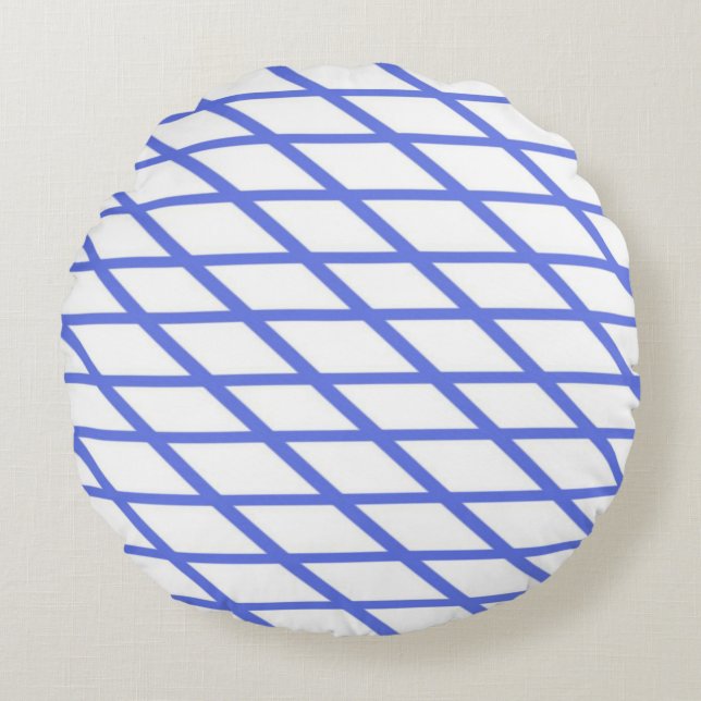 Streifen abstrakte Kunst Rundes Kissen (Vorderseite)