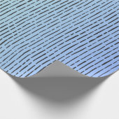 Streifen auf Aquamarin & blau Geschenkpapier (Ecke)