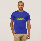 Streifen auf blauem Medium T-Shirt (Vorne ganz)