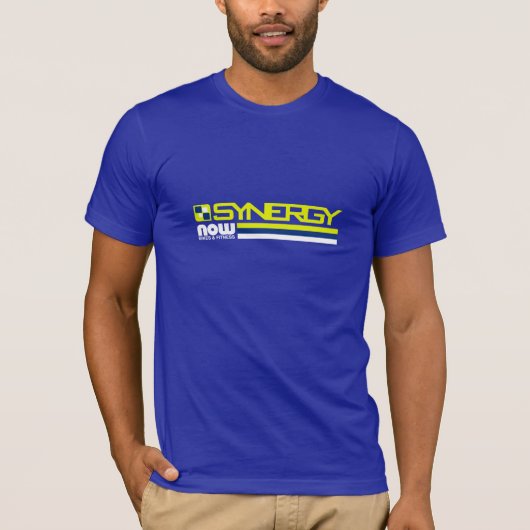 Streifen auf blauem Medium T-Shirt (Vorderseite)