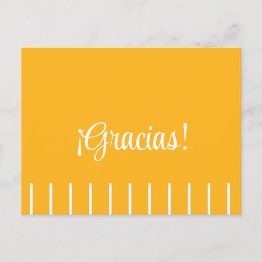 Streifen auf Spanisch Danke Postkarte (Vorderseite)