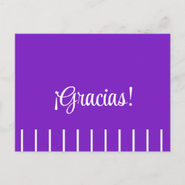 Streifen auf Spanisch Danke Postkarte