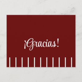 Streifen auf Spanisch Danke Postkarte