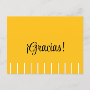 Streifen auf spanischer Dankeschön-Karte Postkarte