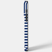 Streifen auf Streifen in Blau und Weiß Case-Mate iPhone Hülle (Rückseite / Links)