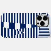 Streifen auf Streifen in Blau und Weiß Case-Mate iPhone Hülle (Rückseite (Horizontal))