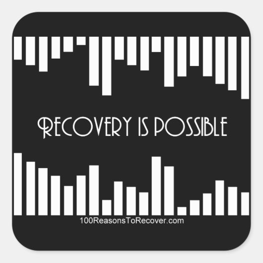 Streifen-Aufkleber - Große Quadratischer Aufkleber (Vorderseite)