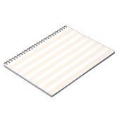 Streifen aus beigefarbenem und weißem Süßwarengebä Notizblock (Linke Seite)