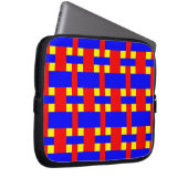 Streifen aus blau, gelb und rot laptopschutzhülle (Vorne Rechts)