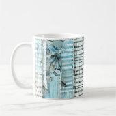 Streifen aus blauem Shabby Chic Kaffeetasse (Links)
