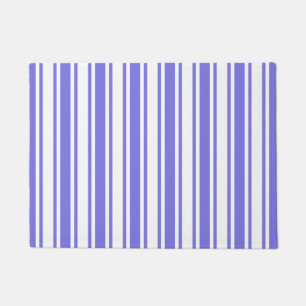 Streifen aus blauem und weißem Süßwarenmotiv Fußmatte