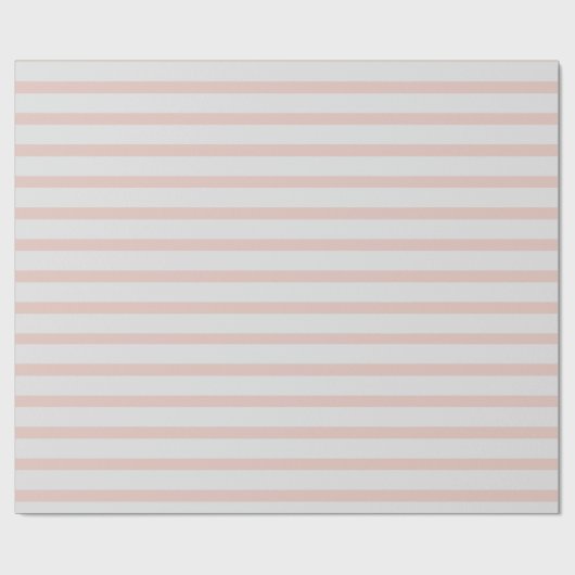 Streifen aus Creme und Korallen Geschenkpapier (Flach)