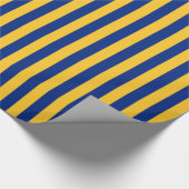 Streifen aus gelbem und blauem Papier Geschenkpapier (Ecke)