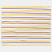 Streifen aus gelben, lila und weißen Süßigkeiten Fleecedecke (Vorderseite (Horizontal))