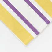 Streifen aus gelben, lila und weißen Süßigkeiten Fleecedecke (Ecke)