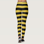 Streifen aus gelben, schwarzen Honigbienen Leggings (Rückseite)