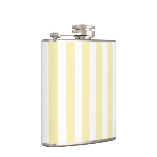 Streifen aus gelben und weißen Süßigkeiten Flachmann (Rechts)