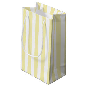 Streifen aus gelben und weißen Süßigkeiten Kleine Geschenktüte
