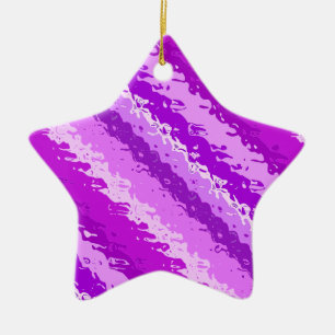 Streifen aus Glas - Amethyst-Farbtöne lila Keramik Ornament