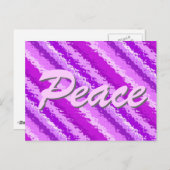 Streifen aus Glas - Amethyst-Farbtöne lila Postkarte (Vorne/Hinten)